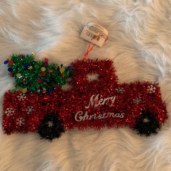 NWT Christmas Red Truck Sign - Picture 2 of 3